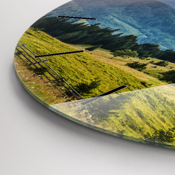 Orologio rotondo Paesaggio con foreste