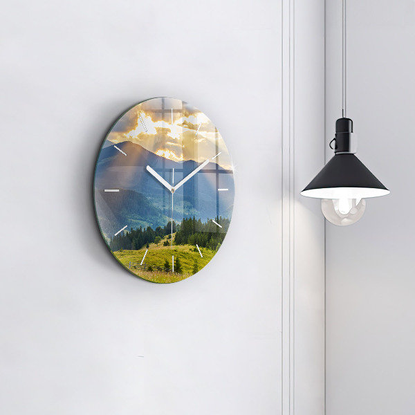 Orologio rotondo Paesaggio con foreste
