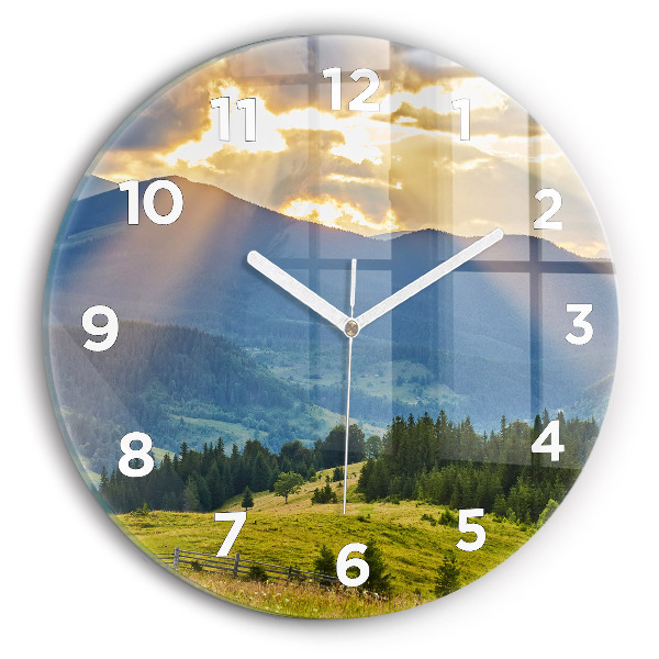 Orologio rotondo Paesaggio con foreste