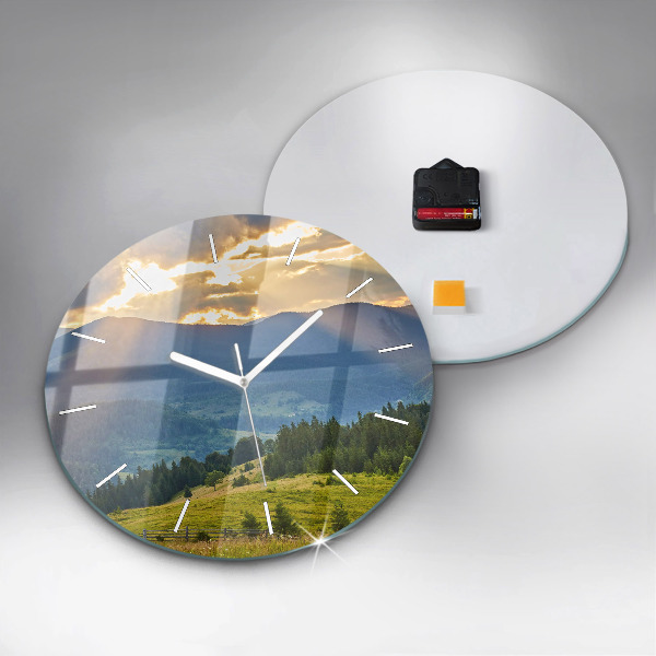 Orologio rotondo Paesaggio con foreste