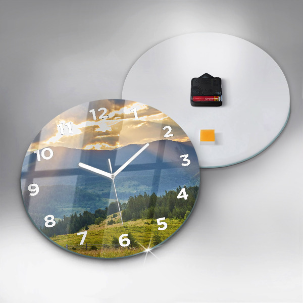 Orologio rotondo Paesaggio con foreste