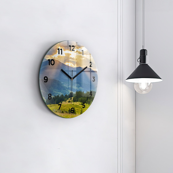 Orologio rotondo Paesaggio con foreste