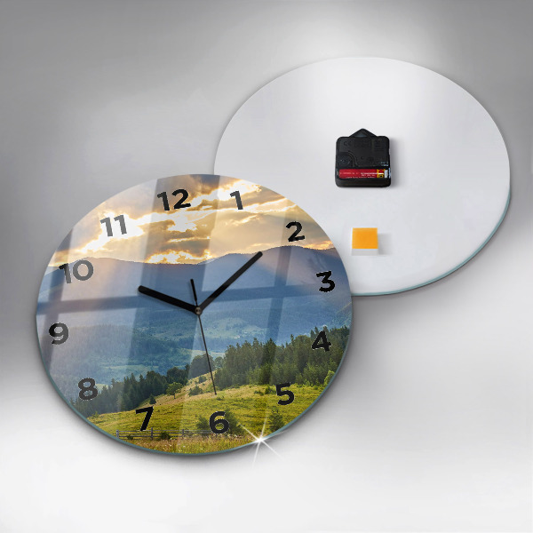 Orologio rotondo Paesaggio con foreste