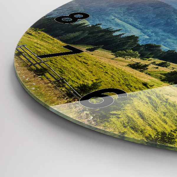 Orologio rotondo Paesaggio con foreste