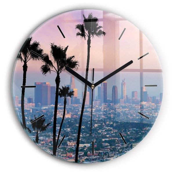 Orologio rotondo Tramonto a Los Angeles