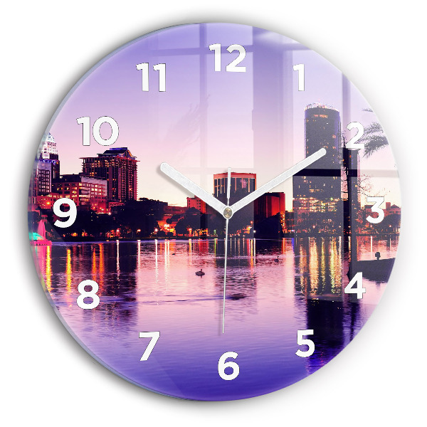 Orologio rotondo Skyline della città di Orlando