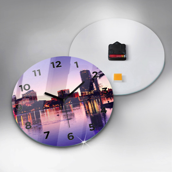 Orologio rotondo Skyline della città di Orlando