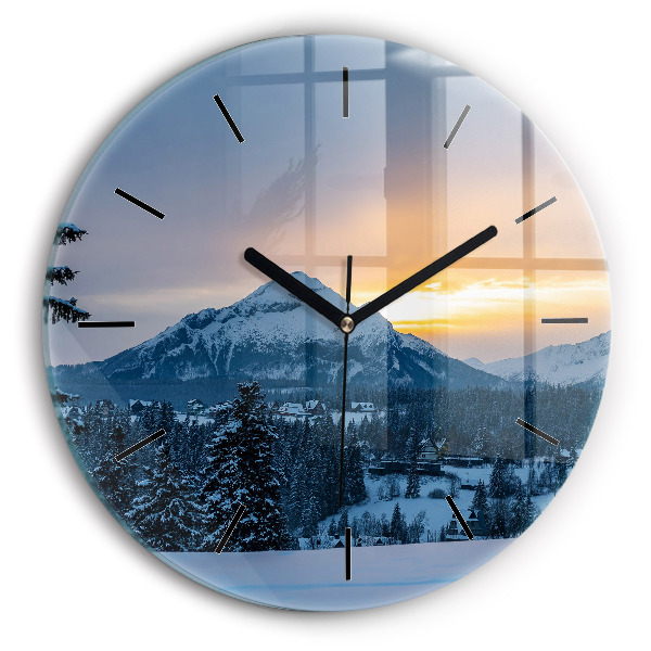 Orologio rotondo Paesaggio montano