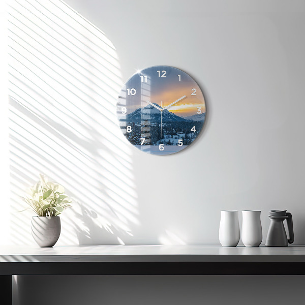 Orologio rotondo Paesaggio montano