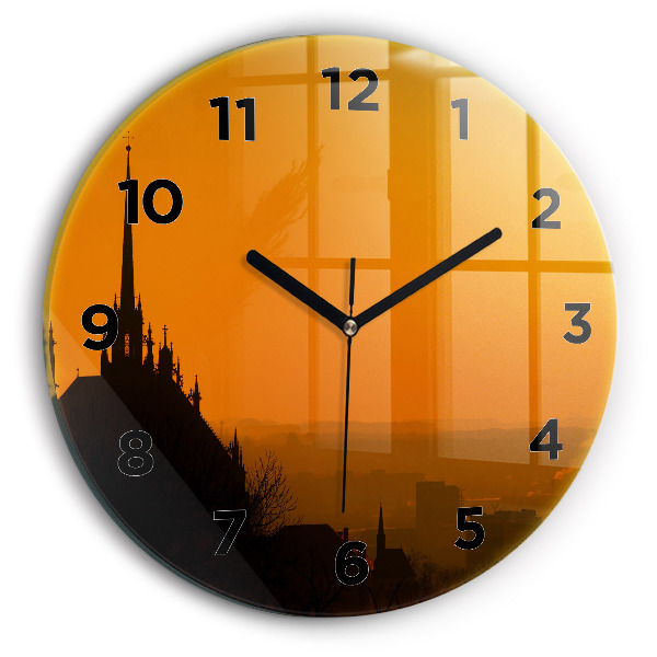 Orologio rotondo Vista della Cattedrale di Brno