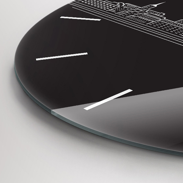 Orologio rotondo Disegno della città di Ostrava