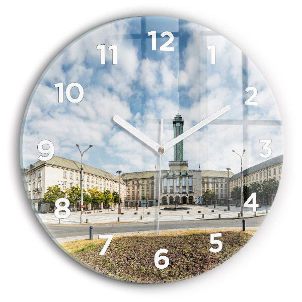 Orologio rotondo Panorama della città di Ostrava