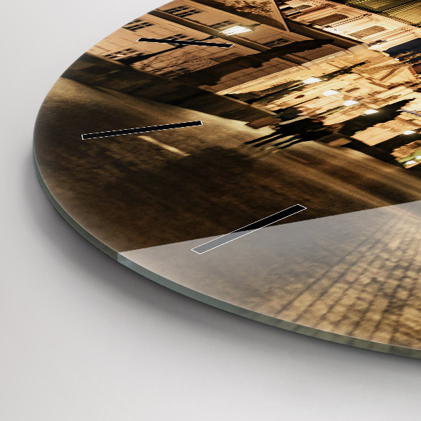 Orologio rotondo in vetro Ponte Carlo a Praga