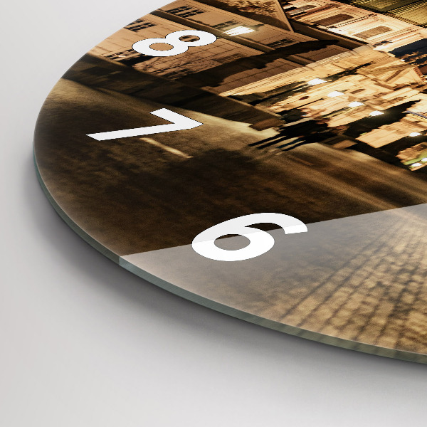 Orologio rotondo in vetro Ponte Carlo a Praga