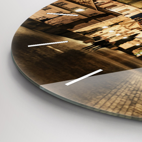 Orologio rotondo in vetro Ponte Carlo a Praga