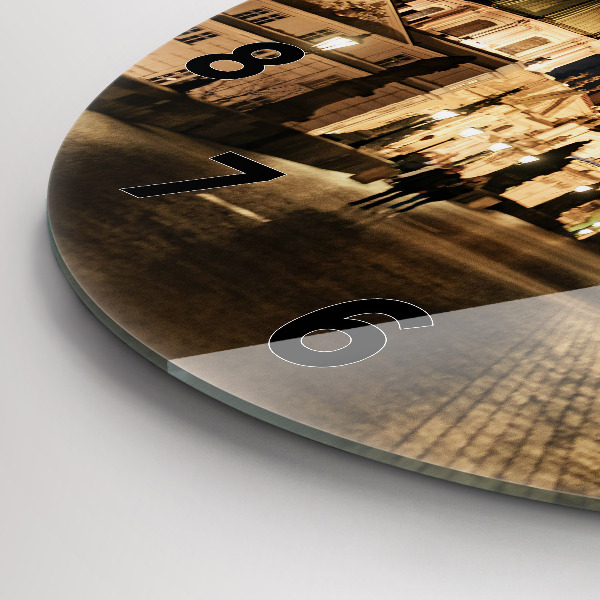 Orologio rotondo in vetro Ponte Carlo a Praga