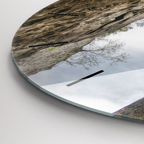 Orologio rotondo in vetro Città di roccia nella Repubblica Ceca