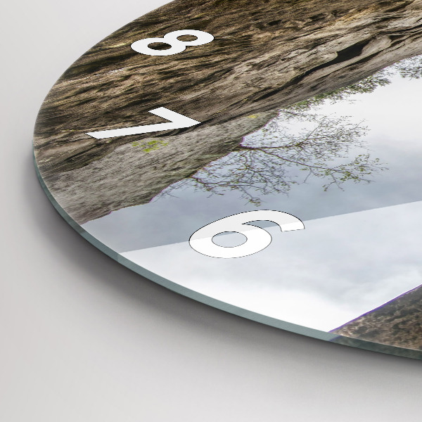 Orologio rotondo in vetro Città di roccia nella Repubblica Ceca