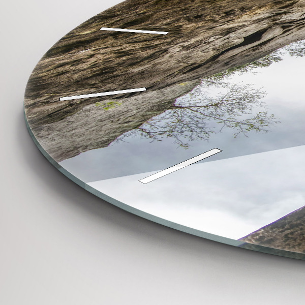 Orologio rotondo in vetro Città di roccia nella Repubblica Ceca