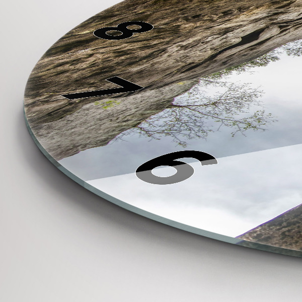 Orologio rotondo in vetro Città di roccia nella Repubblica Ceca