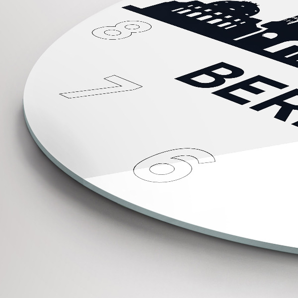 Orologio rotondo Illustrazione della città di Berlino