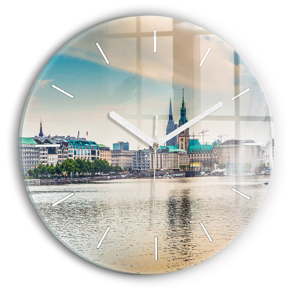 Orologio rotondo Binnenalster ad Amburgo