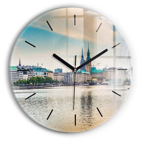 Orologio rotondo Binnenalster ad Amburgo