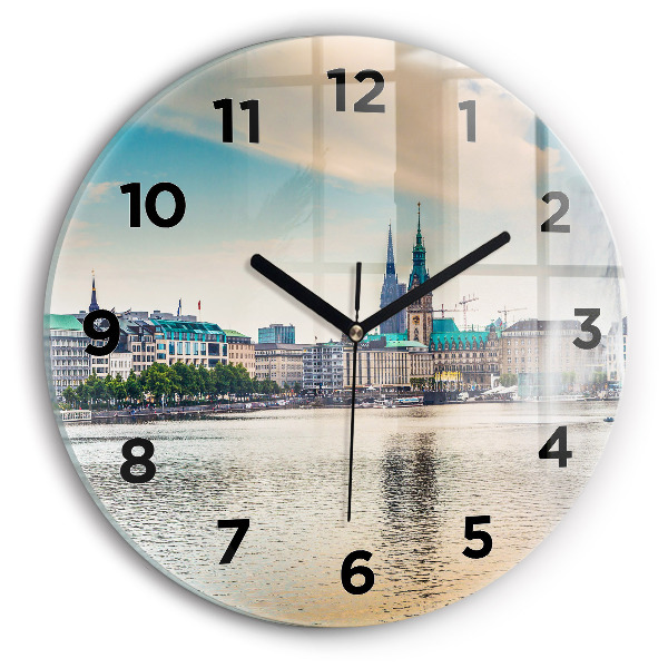 Orologio rotondo Binnenalster ad Amburgo