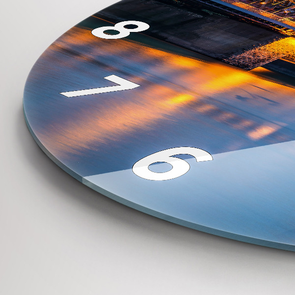 Orologio rotondo Vista del municipio