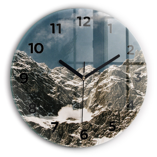 Orologio rotondo in vetro Monti Watzmann
