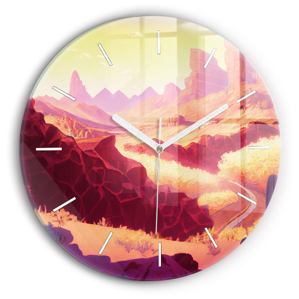 Orologio rotondo in vetro Deserto dell'Arizona
