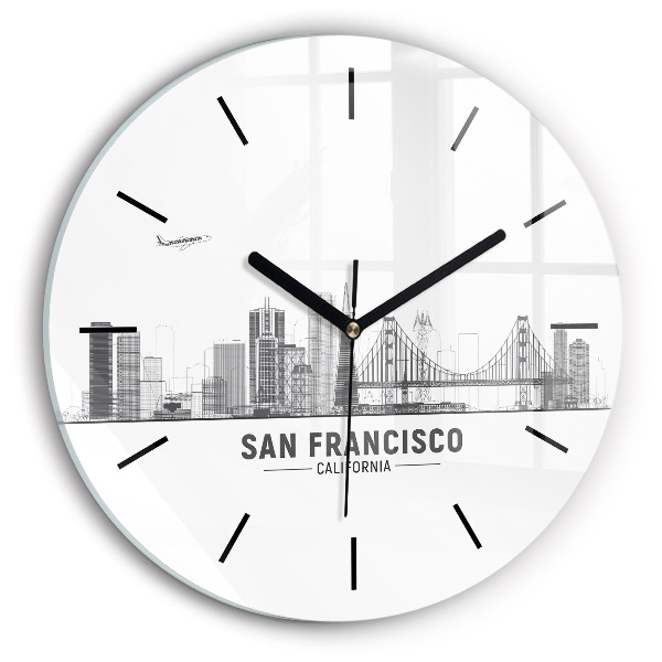 Orologio rotondo Skyline di San Francisco