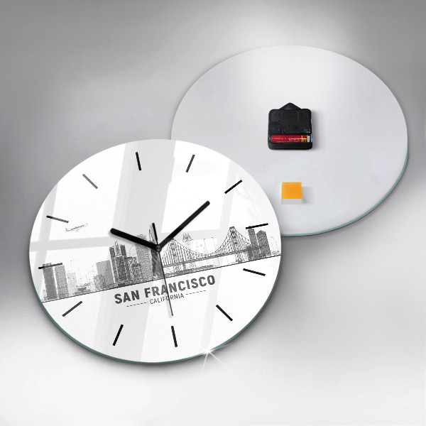 Orologio rotondo Skyline di San Francisco