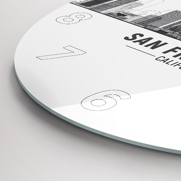 Orologio rotondo Skyline di San Francisco