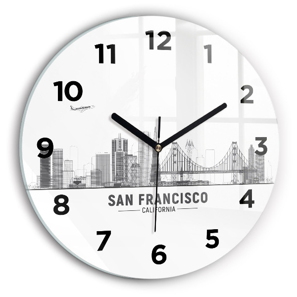 Orologio rotondo Skyline di San Francisco