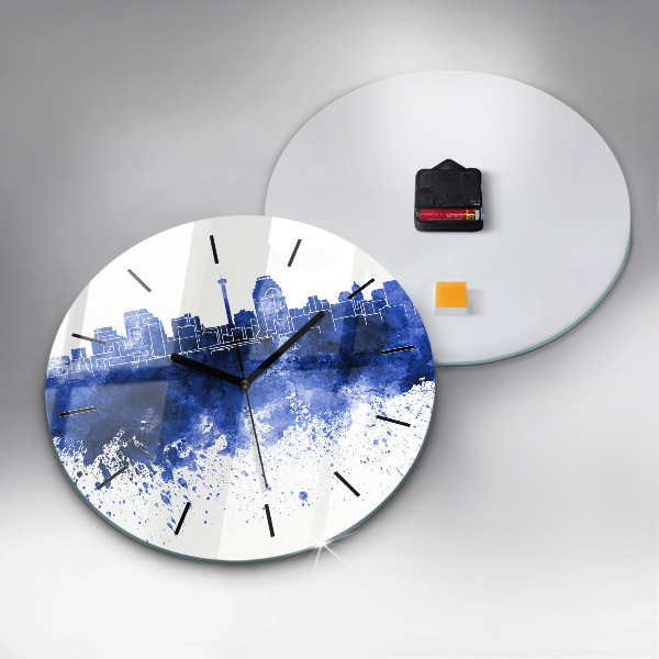 Orologio rotondo in vetro Acquerelli di San Antonio