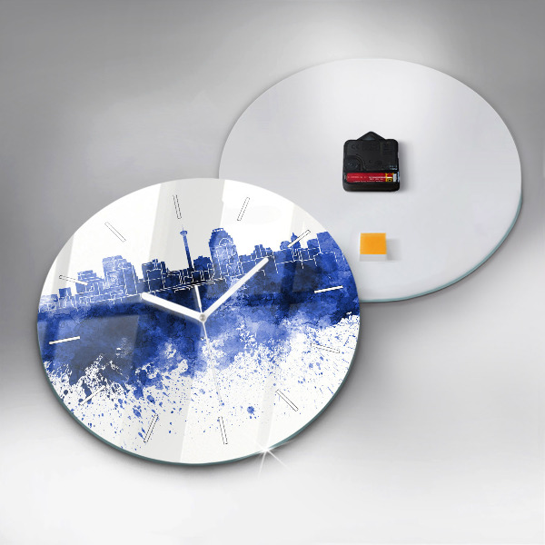 Orologio rotondo in vetro Acquerelli di San Antonio