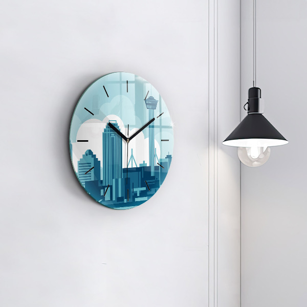Orologio rotondo in vetro Architettura negli USA