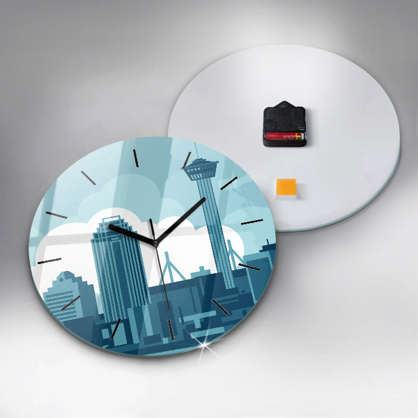 Orologio rotondo in vetro Architettura negli USA