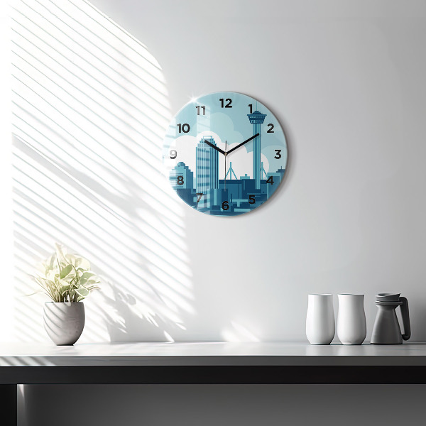 Orologio rotondo in vetro Architettura negli USA