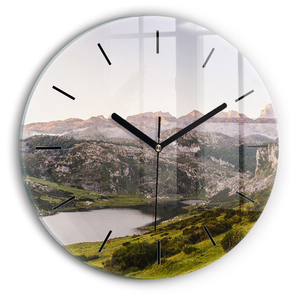Orologio rotondo Lago e Pirenei