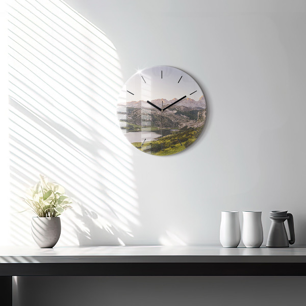 Orologio rotondo Lago e Pirenei