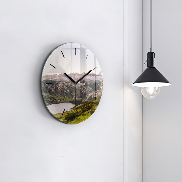 Orologio rotondo Lago e Pirenei