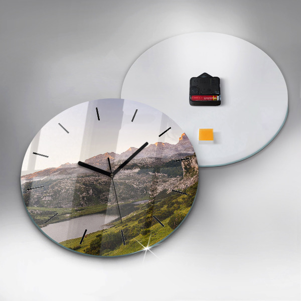 Orologio rotondo Lago e Pirenei