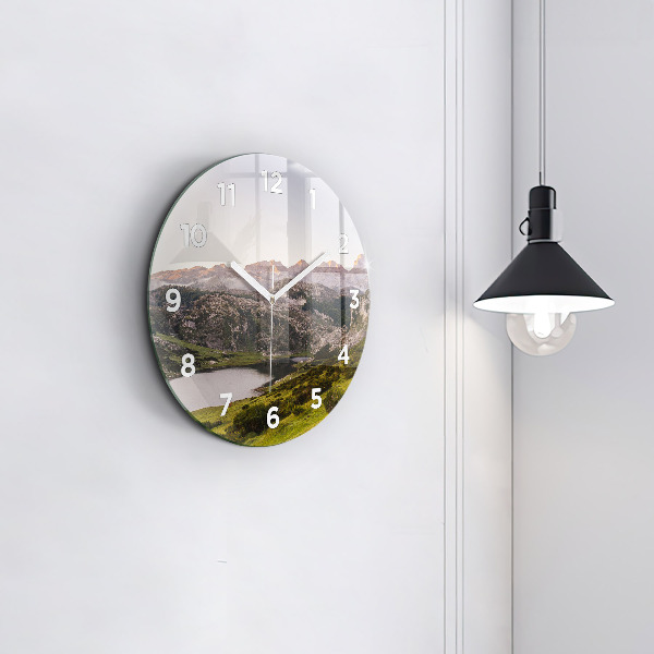 Orologio rotondo Lago e Pirenei