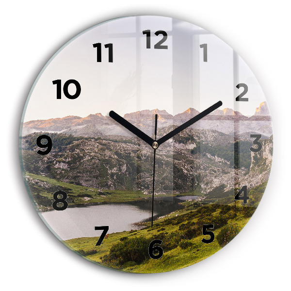 Orologio rotondo Lago e Pirenei