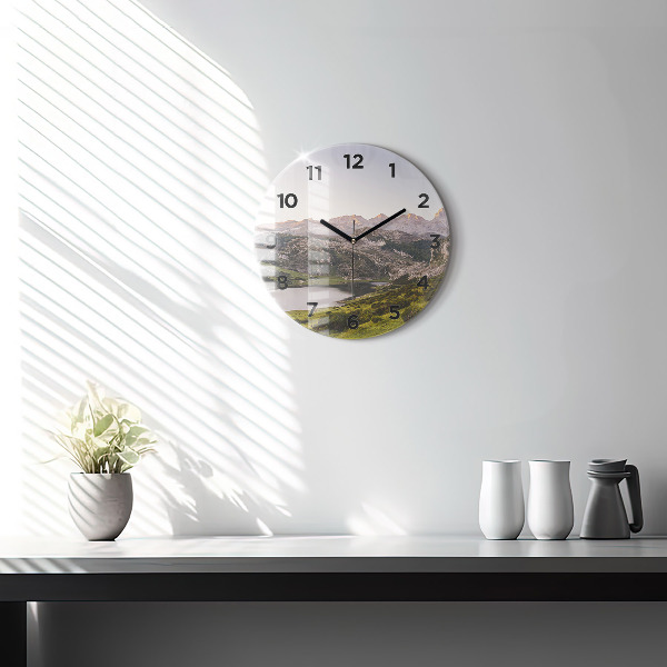 Orologio rotondo Lago e Pirenei