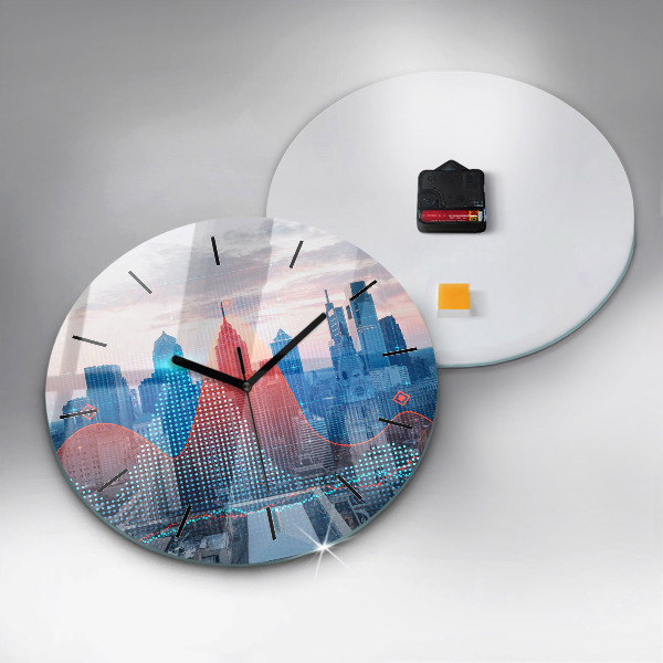 Orologio rotondo in vetro Grattacieli a Philadelphia