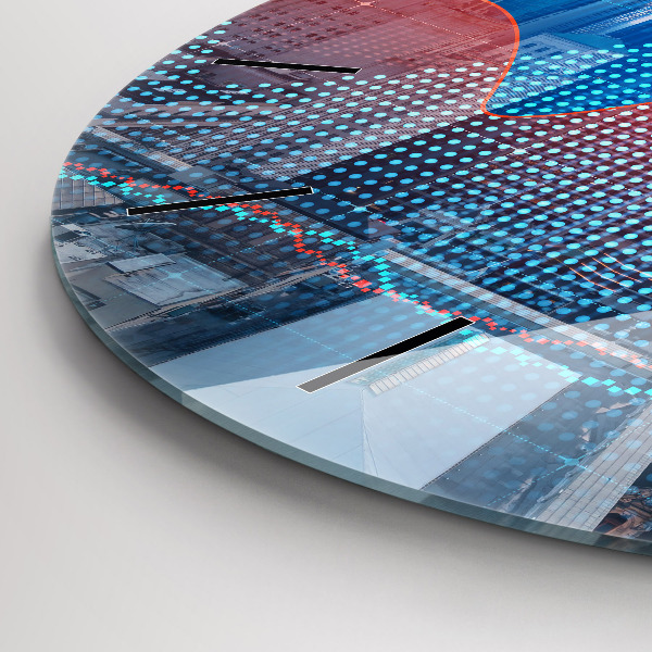 Orologio rotondo in vetro Grattacieli a Philadelphia