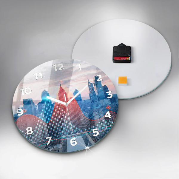 Orologio rotondo in vetro Grattacieli a Philadelphia